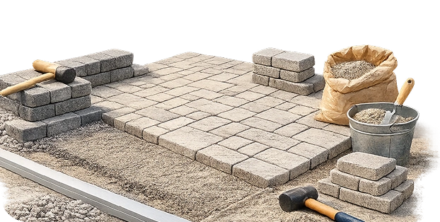 Укладка тротуарной плитки