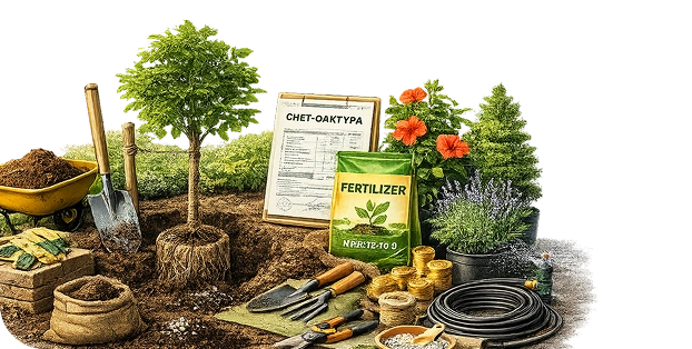 Посадка растений