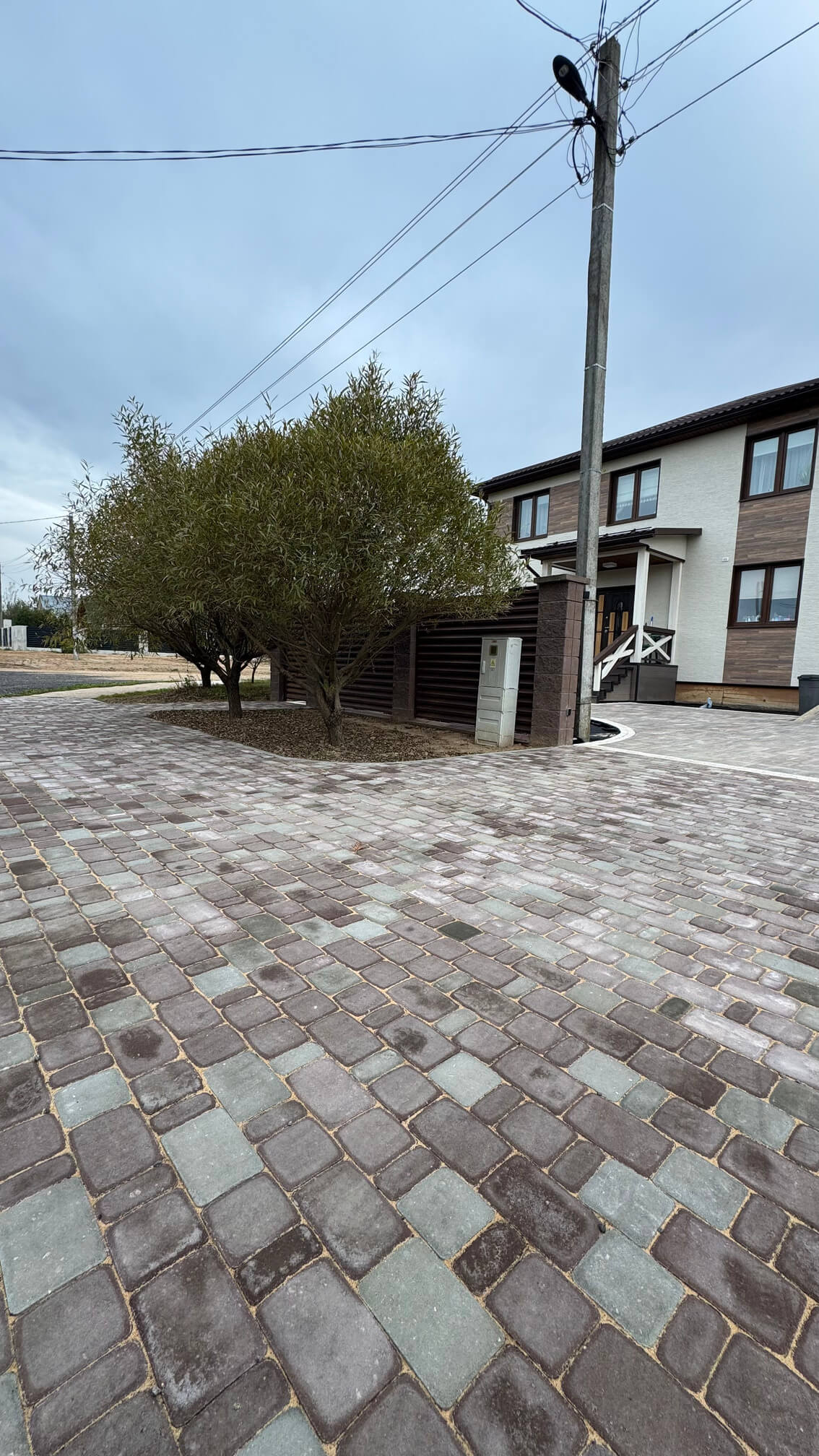 Благоустройство участка 15 соток в п. Городище — проект, ливневка и мощение